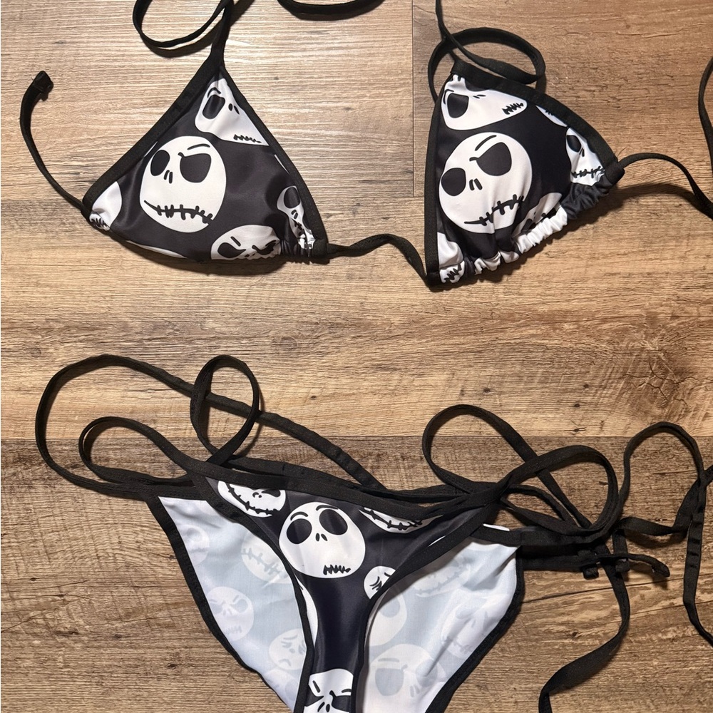 Jack Skellington Triangle String Bikini